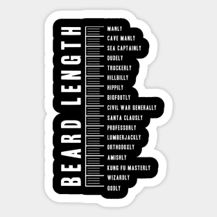 Beard Length Ruler Sticker